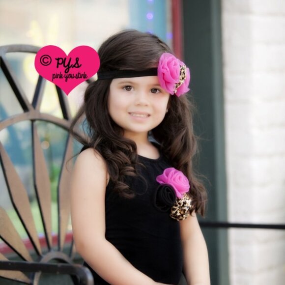 Girls Summer Dress Pink Leopard Print NEW 3 PC - Picture 5 of 6